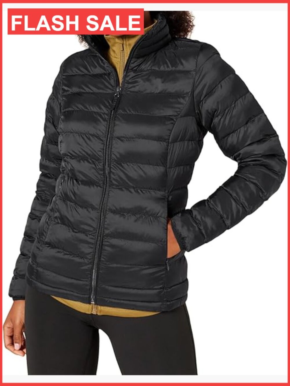 Lightweight Long-Sleeve Water-Resistant Packable Puffer Jacket